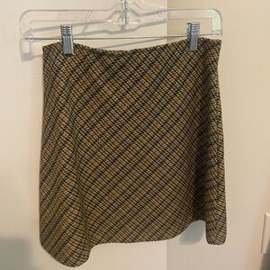 Free People Plaid Knit Skirt